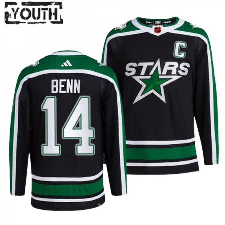 Dresovi Dallas Stars Jamie Benn 14 Adidas 2022-23 Reverse Retro 2.0 Crno Authentic - Dječji Dresovi Dallas Stars Jamie Benn 14 Adidas 2022-23 Reverse Retro 2.0 Crno Authentic - Dječji